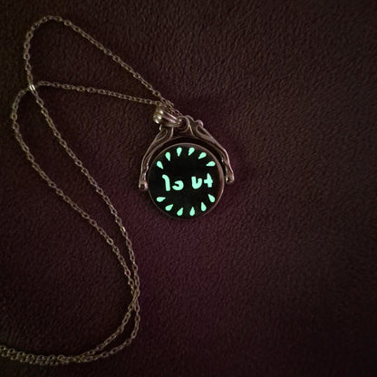Glow-in-the Dark Spinning Secret Message Pendant