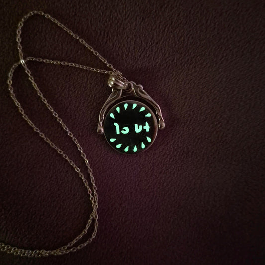 Glow-in-the Dark Spinning Secret Message Pendant