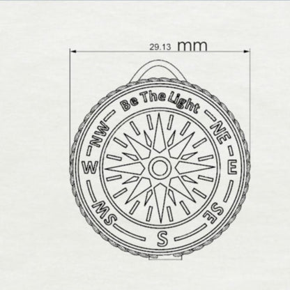 🧭 Be The Light – Glowing Compass Pendant